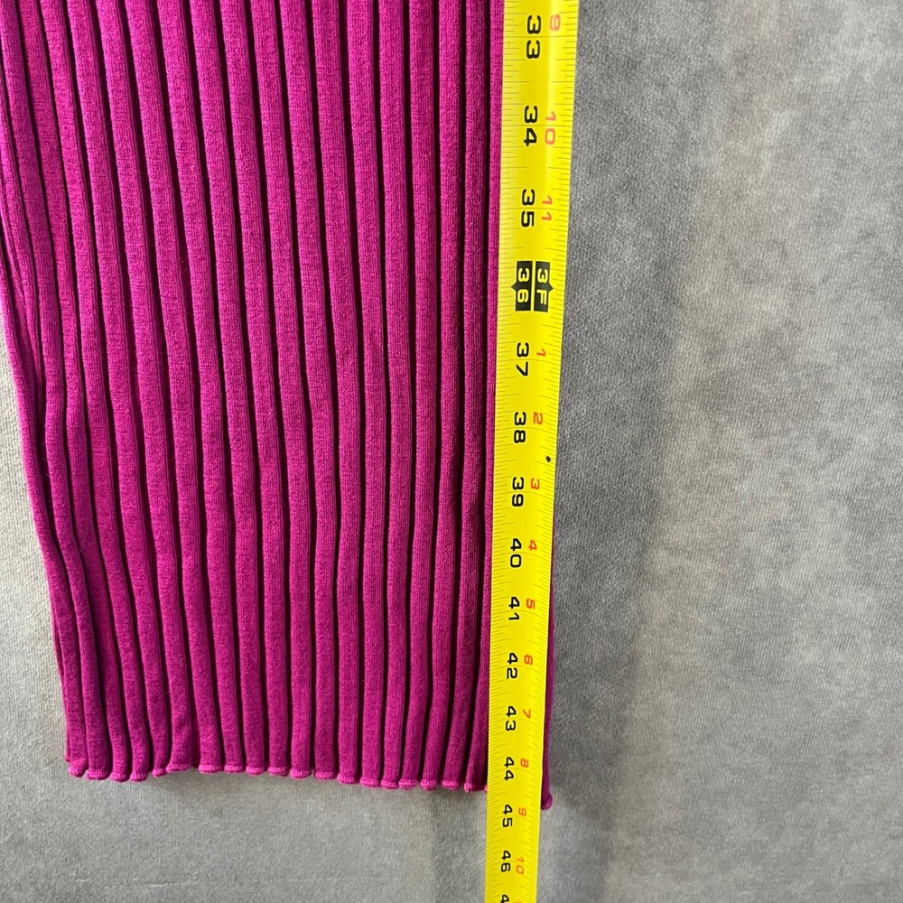 Simon Miller Rib Knit Maxi Dress Womens Medium Magenta Pink Scoop Neck Tank - Picture 5 of 6